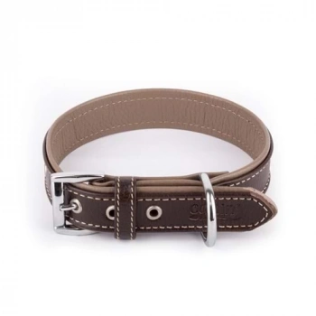 Canini Flotter Deri Kahve Köpek Tasması 3 Cm 38-47 Cm M