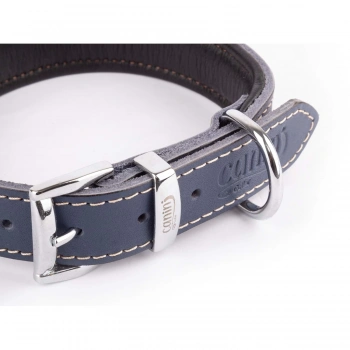 Canini Yağlı Deri Lacivert Köpek Tasması 2,5 Cm 32-41 Cm S