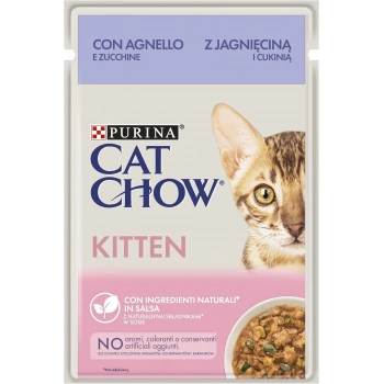 Cat Chow Kitten Kuzu Etli ve Kabaklı Yaş Kedi Maması 85 g.