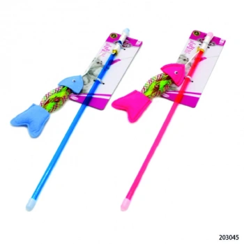 Catlife Zilli Balık Figürlü Kedi Oyun Oltası