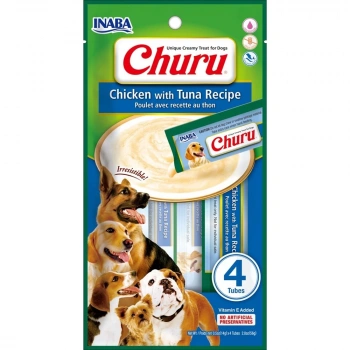 Churu Ton Balıklı ve Tavuklu Tamamlayacı Köpek Ödül Maması 4 x 14 Gr