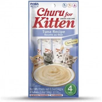 CIAO Churu Cream Kitten Ton Balıklı Yavru Kedi İçin Sıvı Ödül Maması 14gr (4lü)