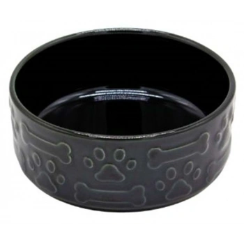 Design Antibakteriyel Sırlı Seramik Mama ve Su Kabı Reaktif Yeşil 12cm