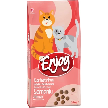 Enjoy Somonlu Kısırlaştırılmış Kedi Maması 10 Kg