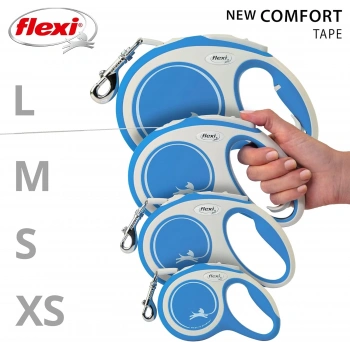 Flexi Mavi New Comfort Şerit Otomatik Gezdirme Tasması Xs 3 m