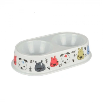 Flip İkili Kedi ve Köpek Melamin Mama Kabı (23,5 x 14 cm)