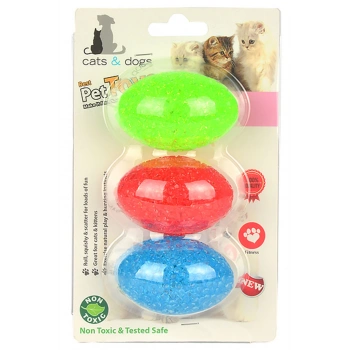 Flip Kedi Oyun Topu Elips Çıngıraklı 3lü