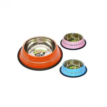 Flip16 Oz. KE-3203PS Flip Renkli Şeritli Mama Kabı