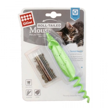 GiGwi Catnipli Fare Kedi Oyuncağı 16cm (Yeşil)