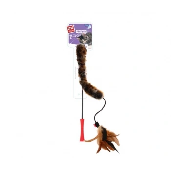 GiGwi Feather Teaser Doğal Tüy Kuyruklu Olta Kedi Oyuncağı 53cm