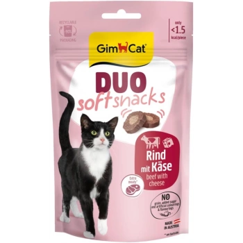 GimCat Duo Soft Snacks Beef with Cheese Kedi Ödülü 50 Gr