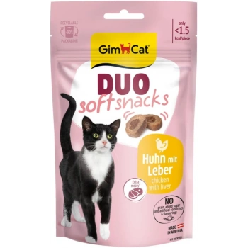 GimCat Duo Soft Snacks Chicken with Liver Kedi Ödülü 50 Gr