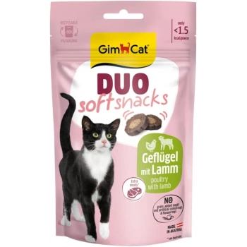 GimCat Duo Soft Snacks Poultry with Lamb Kedi Ödülü 50 Gr