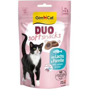GimCat Duo Soft Snacks with Salmon & Trout Kedi Ödülü 50 Gr