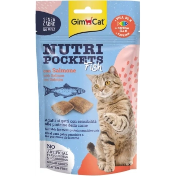 Gimcat Nutripockets Balıklı ve Somonlu Kedi Ödülü 60 Gr