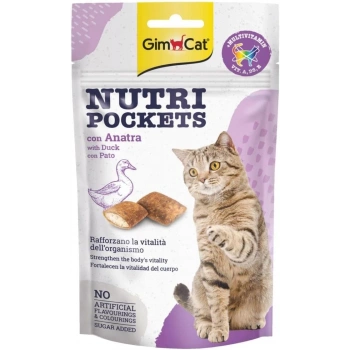 GimCat Nutripockets Ördekli Kedi Ödülü 60Gr