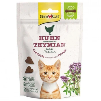 Gimcat Soft Snacks Chicken & Thyme Tahılsız Kedi Ödülü 60 gr