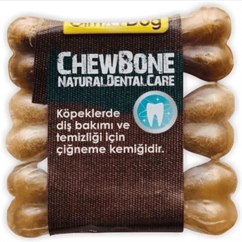 GimDog Köpek Ödülü Kemik 9 Cm 3 Lü Naturel