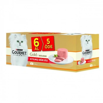 Gourmet Gold Kıyılmış Sığır Etli Kedi Konserve 85 Gr 6 AL 5 ÖDE