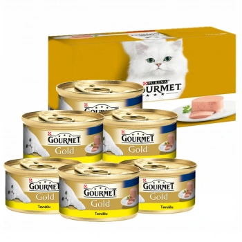 Gourmet Gold Kıyılmış Tavuk Etli Kedi Konserve 85 Gr 6 AL 5 ÖDE