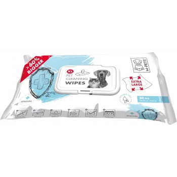 M-Pets Antibakteriyel Kedi ve Köpekler İçin Islak Mendil (30lu) [XL]