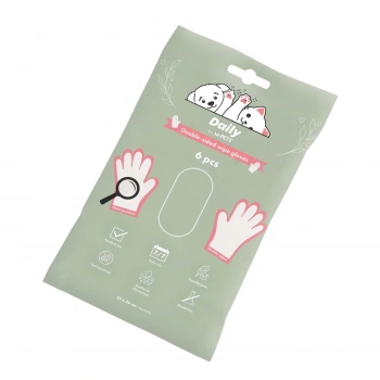 M-Pets Daily Çift Taraflı Günlük Temizleme Eldiveni (6lı)