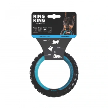 M-Pets Single Ring King Köpek Oyuncağı (Mavi)