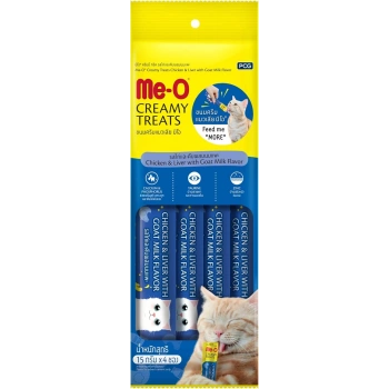Meo Kremalı Tavuk Ciğer & Keçi Sütlü Krema Kedi Ödülü 4x15 Gr