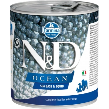 N&D Ocean Morina ve Mürekkep Balıklı Tahılsız Yetişkin Köpek Konservesi 285gr