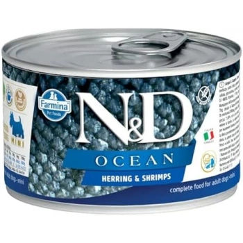 N&D Ocean Tahılsız Ringa&Karides 140gr Mini Yaş Köpek Konservesi