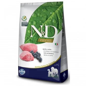 N&D Tahılsız Kuzu Etli Yaban Mersinli 2.5 Kg Medium Maxi Yetişkin Kuru Köpek Maması