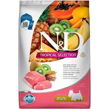 N&D Tropical Selection Domuz Etli ve Tropikal Meyveli Mini Irk Yetişkin Köpek Maması 5kg