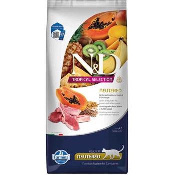 N&D Tropical Selection Kuzu Etli ve Tropikal Meyveli Kısırlaştırılmış Kedi Maması 10kg