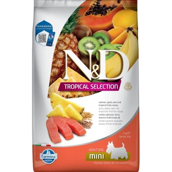N&D Tropical Selection Somonlu ve Tropikal Meyveli 5 Kg Mini Yetişkin Kuru Köpek Maması