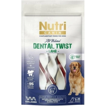 Nutri Canin Dental Twist Kuzulu Tahılsız Köpek Ödül Maması 80gr