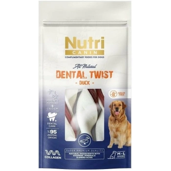 Nutri Canin Dental Twist Ördekli Diş Sağlığı Köpek Ödülü 80 Gr