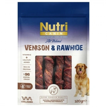 Nutri Canin Rawhide Geyik Eti Sargılı Kemik Köpek Ödülü 120 Gr.