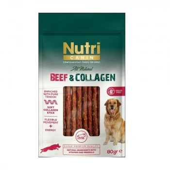 Nutri Canin Sığır Etli ve Kolajenli Tahılsız Köpek Et Ödülü 80 Gr.