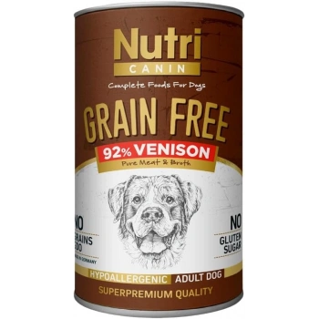 Nutri Canin Tahılsız Geyik Etli Köpek Konservesi 400 Gr