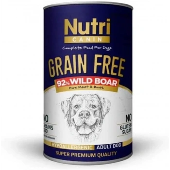 Nutri Canin Tahılsız Yaban Domuzlu Yaş Köpek Maması 400 gr