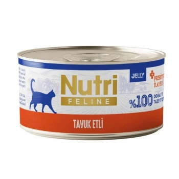 Nutri Feline Tavuk Etli Tahılsız Jelly Konserve Yetişkin Kedi Maması (70 g)