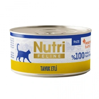 Nutri Feline Tavuk Etli Tahılsız Yetişkin Pate Konserve Kedi Maması (70 g)