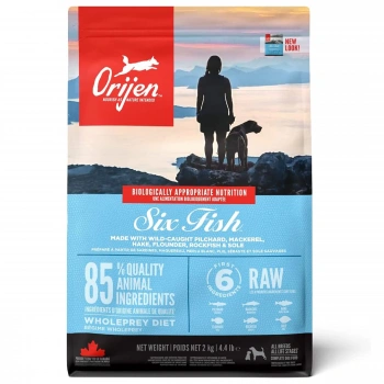 ORIJEN Six Fish Köpek Maması 2kg - Tüm ırk ve yaşam evreleri için