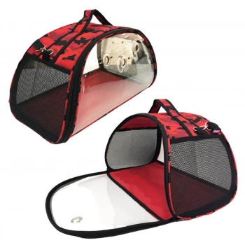 Pet Pretty Şeffaf Çanta Kırmızı Kamuflaj