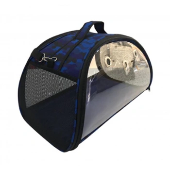 Pet Pretty Şeffaf Çanta Mavi Kamuflaj