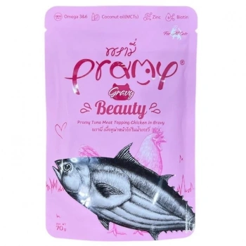 Pramy Beauty Ton Balığı&Tavuk Yetişkin Kedi Maması 70g