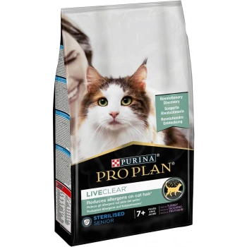 Pro Plan LiveClear +7 Hindili Alerjen Azaltan Kısırlaştırılmış Yaşlı Kedi Maması 1,4kg