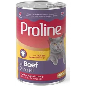 Proline Sos İçinde Et Parçacıklı Dana Etli Yetişkin Kedi Maması 400 g