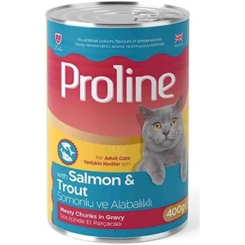 Proline Sos İçinde Et Parçacıklı Somon&Alabalık Yetişkin Kedi Maması 400g