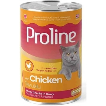 Proline Sos İçinde Et Parçacıklı Tavuklu Yetişkin Kedi Maması 400 gr